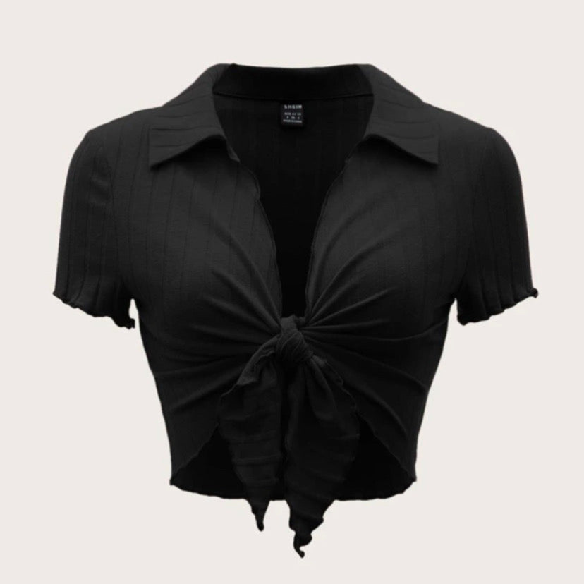 Tie front crop top- Summer collection